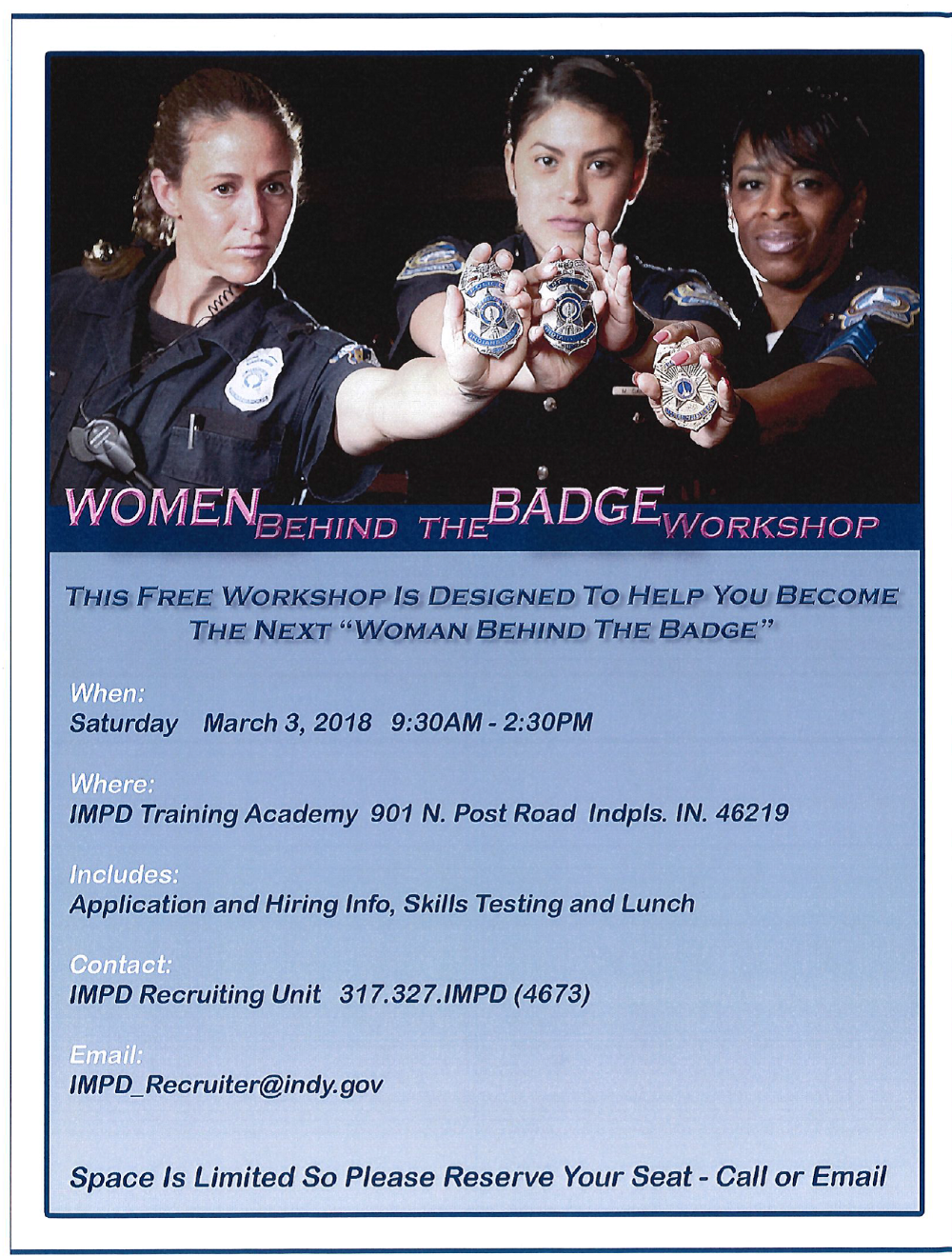 Women behind the badge Workshop